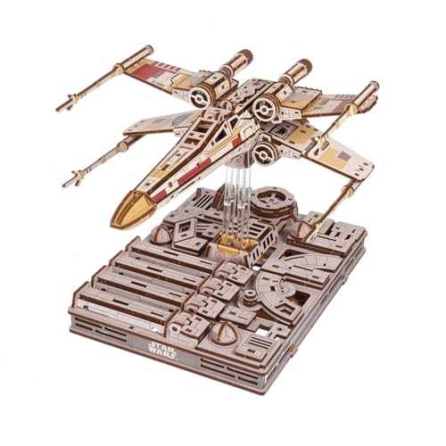 UGEARS Star Wars ™ X-Wing Starfighter von Luke Skywalker ™ – 3D Puzzle Holz Modellbausatz Erwachsene, Holzpuzzle Erwachs...