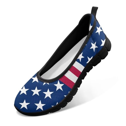 Image of Walking Shoes Women Breathe Mesh Slip On Sneakers Women Comfortable Lightweight