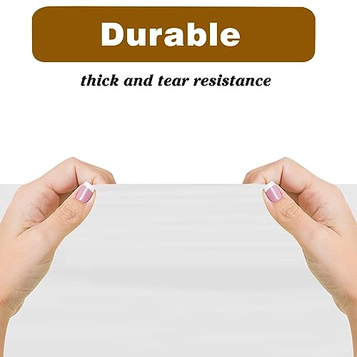 Image of Kopokita 2PCS White Plastic Tablecloths 54 x 108 Inch, Disposable Table Cloths Rectangle Party Table Covers