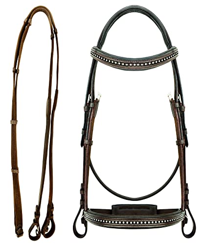 Cob English Brown All-Purpose Trail Leather Bridle Reins 805EB01BR-C
