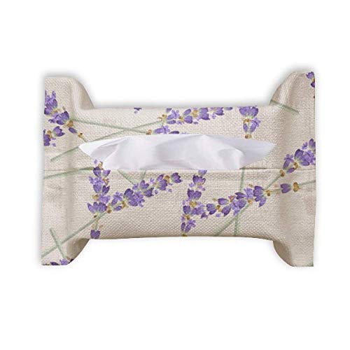 Serviette en papier pour le visage motif fleurs de lavande essuie-main jetable doux