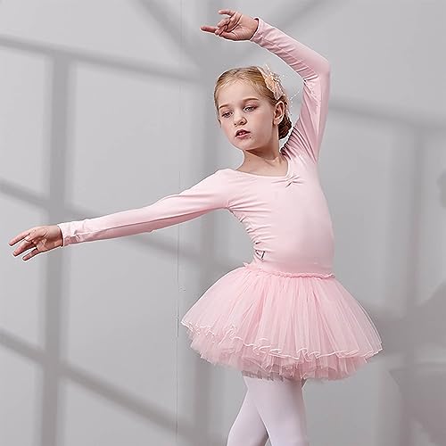 Vestido de princesa de aniversário para meninas, collant de balé de líder de torcida com bolinhas e