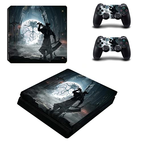 The Blood Butcher Video Game Whole Body Vinyl Skin Sticker Decal Cover for P-S4 Slim Console and 2PCS Controllers Skins