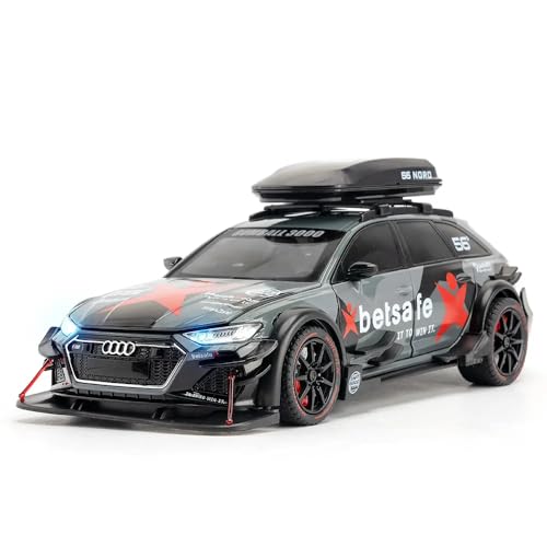 Image of Alokik Enterprise 1:24 Audi RS6 Modified Diecast Metal Pull Back Car with 6 Openable Doors with Sound and Light Toy Decoration car Best Gift Toys for Kids 【Colors as Per Stock】