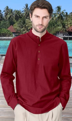 Image of Zombom Cotton Polyester Blend Solid Casual Regular Fit Mandarin /Chinese Collor Short Kurta Shirt for Men