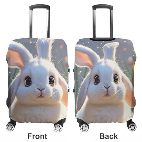 Easter Bunny Printed Luggage Cover Protector, Fits 18-32 Inch Luggage3