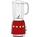 Smeg BLF01RDUK Krugmixer mit Edelstahlklingen, 4 Geschwindigkeitsstufen und Pulsfunktion, voreingestellte Smoothie und Crushed Ice Programme, Sicherheitsschloss, 1,5 Liter, 800 W, rot