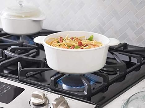 ceramic pan on glass top stove