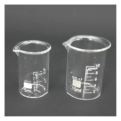 Bécher scientifique gradué en verre borosilicaté avec bec verseur set de 4