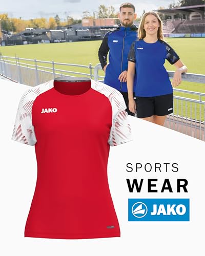 JAKO Damen T-Shirt Sonic, rot/weiß, 34/36 – Ansicht 3