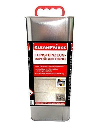 Preisvergleich Produktbild 5 Liter Kanister Feinsteinzeugimprägnierung Feinsteinzeug-Imprägnierung Steinzeug Stein Fliesen Steinfliesen Natursteinfliesen Imprägnierung Imprägniermittel Stein Steine Platten / Diese Spezialimprägnierung ist geeignet für alle polierten, matten, naturbelassenen und unglasierten Feinsteinzeugfliesen im Innen- und Außenbereich. ->> stark wasser- und öl-abweisend ->> unsichtbarer, UV-stabiler Imprägnierschutz ->> verringert Wiederanschmutzung