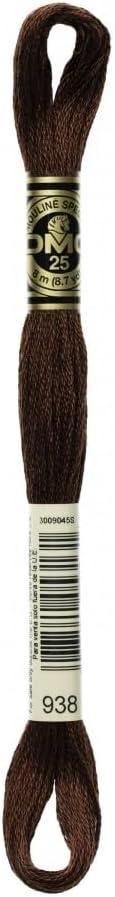 Stranded Cotton Embroidery Thread 938 - per Skein c