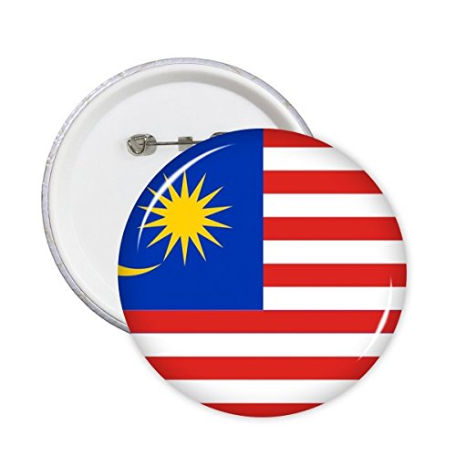 Drapeau Malaisie en badge rond : personnalisez vos sacs et vestes pour le voyage