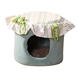 Milageto Nido de pájaros Cacá de Cueva de Cueva de Cueva, Acogedor cómodo de Hamaca Colgante para Loros para guacamayos pequeños Animales tortolitos, Azul