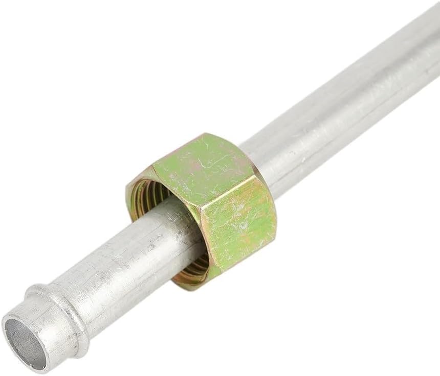 Aluminum Air Compressor Exhaust Tube Replacement Exhaust Pipe G3/8 Thread Standard Metal Air Pump Connector Silver Tone Industrial Grade Pneumatic Parts 435Mm Length 7.8mm Inner Diameter