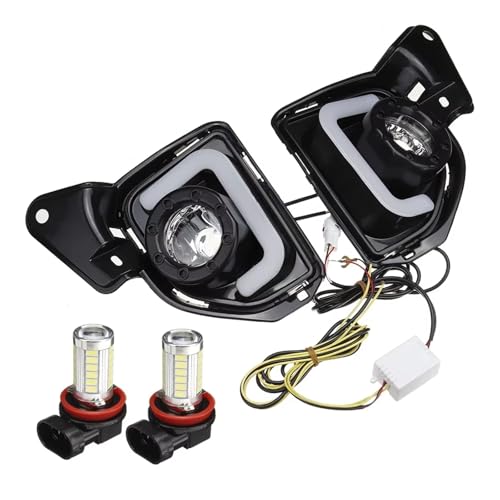 Phares avant pour Toyota Hiace 2014-2018 avec feux antibrouillard LED DRL et ampoules H11
