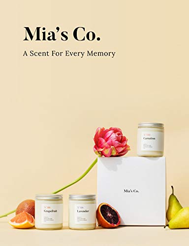 Mia's Co Bamboo Scented Candle, Handmade With Natural Soy Wax And Cotton Wicks, 7.5 Oz Minimalist Candle For Home, Long Lasting Burning For Stress Relief, Candle Gift For Women #TOP1