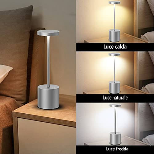 Lampada da Tavolo Senza Fili, LED Ricaricabile