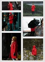 ATLASLAVA Regenjacke Damen Leicht mit Kapuze Mittellang Elegant – Ansicht 7
