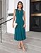 Business Work Midi Sleeveless A Line Dress Casual Dresses for Women Semi Formal Fit and Flare Teal S