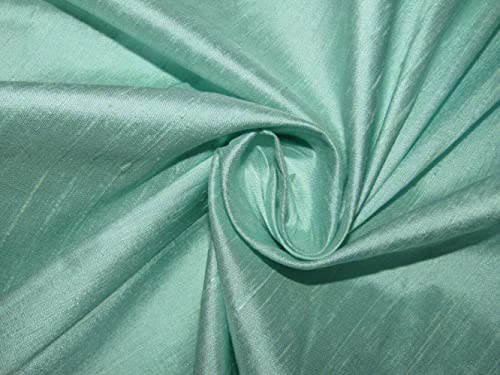 Soie Dupioni pure soie vert menthe anti-plis pour rideaux