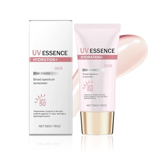 Tinted Sunscreen for Face SPF 50, Pink Tone-Up Cream Korean with Broad Spectrum, Lightweight Sunblock for a Radiant Finish, Moisturising & Non-Greasy, Suitable for All Skin Types (1pc)