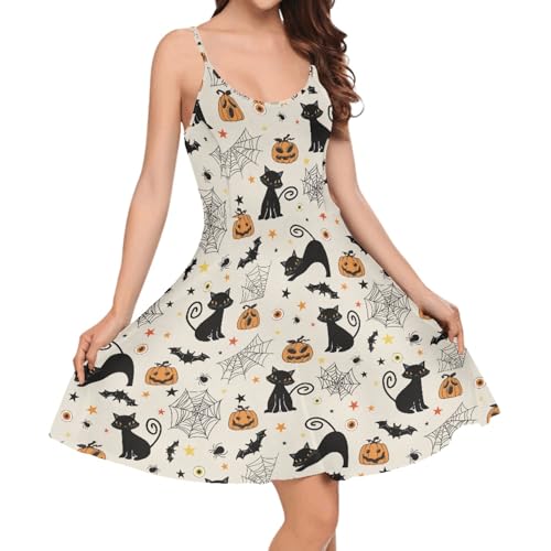 Image of Coloranimal Women's Summer Sleeveless Casual Swing Dresses with Loose Fit Beach Sundress