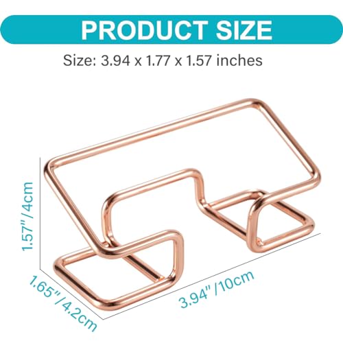 Image of Climberty Metal 1Pcs Visiting Card Holder for Men, Business Card Holder for Desk, Business Card Holder Display Stand, Modern Business Card Organizer, Desktop Business Card Holders (Rose Gold)