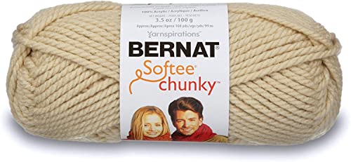 Bernat Softee Chunky Yarn (3 Ball Pack), 3 Pack, Linen, 3 Count #TOP1