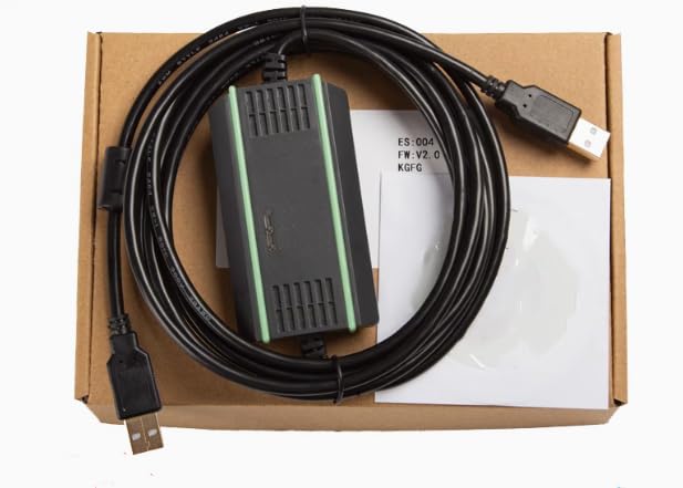 USB-Vigor+ for VB VH Series PLC Programming Cable Communication Download Transmission Data Cable Gold-Plated High-Speed Electromagnetic Isolation Model FT232RL Chip Black 3 Meter