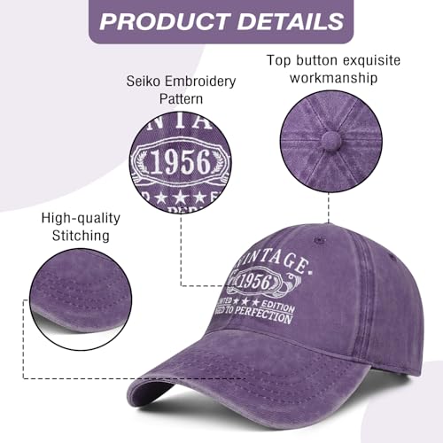 Gorra vintage de béisbol personalizada para cumpleaños miniatura 4