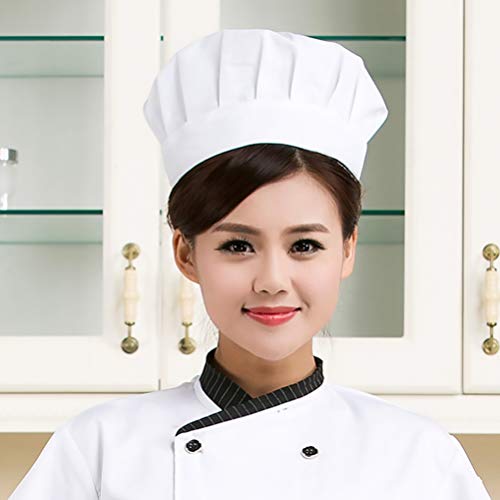 Hemoton 2 Pcs Chef Cap Ajustável Elástico Padeiro Cozinhar Cozinha Serviço de Comida Chapéu Trabalha