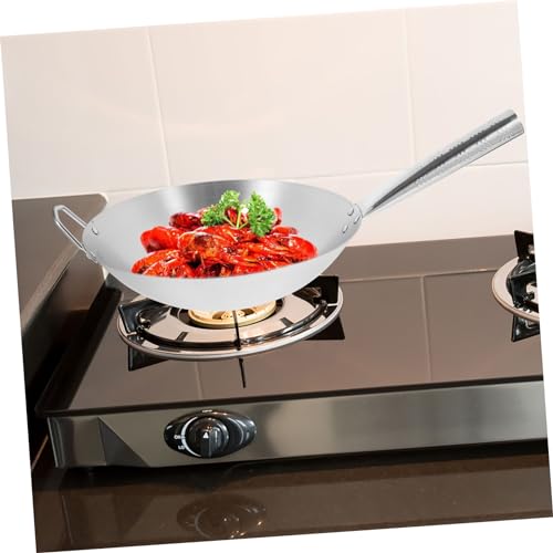 Wok de acero inoxidable PRETYZOOM 1pc antiadherente miniatura 5