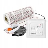 WARMTEC Calefacción eléctrica por suelo radiante 170 W/m² | Manta calefactora autoadhesiva con termostato para calor bajo baldosas con clase de protección IPX7 | T73 Blanco 1 m²