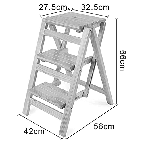 Tabouret d'escalier en bois portable pour cuisine et dressing moderne - 4