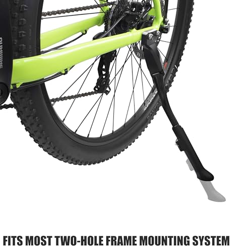 Image of BV Bike Kickstand - Mountain Bike Kick Stand for 24-29 inch Bicycles - Adjustable Length, Non-Slip Sole, Aluminum Alloy Material - Black Bicycle Kickstand