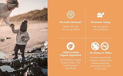 Nature's Baby Shampoo, Face & Body Wash 8 Oz - Formulated For Problem And Sensitive Skin - Ph Neutral, No Sulfate Or Artificial Fragrances - Vanilla Tangerine (2-Pack) #TOP3