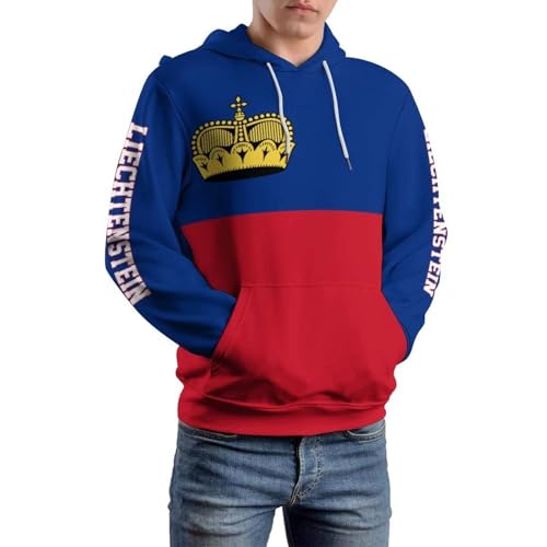 Sweat style rugby Liechtenstein unisexe en polyester résistant avec grande poche