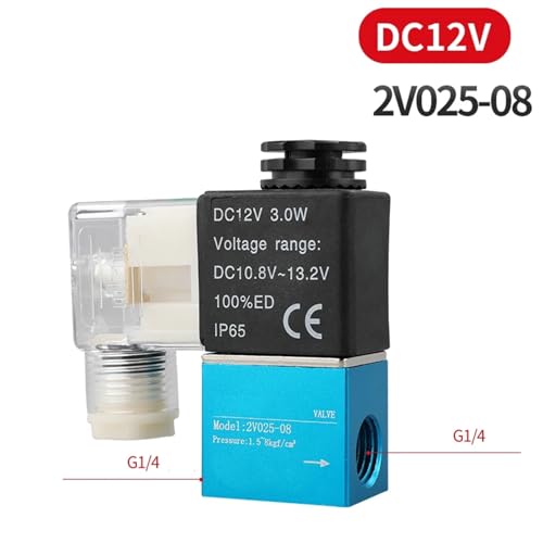 Vanne solénoïde 1/4" étanche 2V025-08 à réponse rapide 12V pour circuits - 3