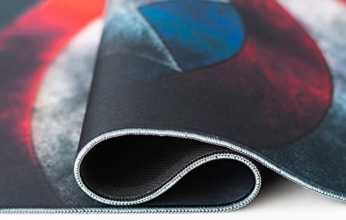Erik Official Captain America Shield XXL Mouse Mat - Desk Pad - 31.5" x 13.78" Non-Slip Rubber Base Mouse Pad, Gaming Mouse Pad, Keyboard Mouse Mat - Captain America Gifts