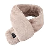 Bufanda con calefacción USB, bufandas calefactoras inteligentes ajustables para calentar el invierno, envoltura de cuello con calefacción recargable con almohadilla térmica para mujeres y hombres, reg