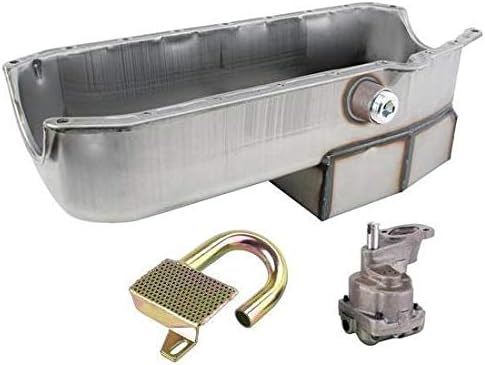 Claimer Oil Pan w/Plug Combo, Fits SB Chevy, Hi-Vol. Pump, LH Dipstick