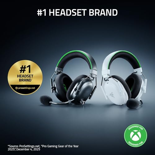 Image of Razer BlackShark V3 Pro Wireless ANC Gaming Headset for Xbox: Full Band Mic - 50mm Driver - 2.4 GHz, Bluetooth, USB, 3.5mm - Works with PC, Mac, PS5, Nintendo Switch - Long Battery Life - White
