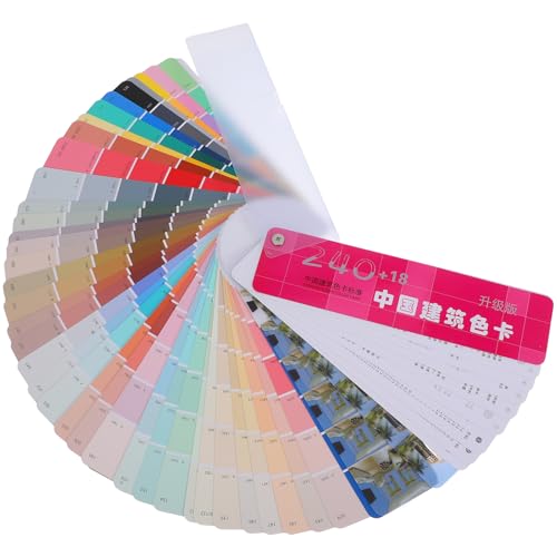 NUOBESTY Set 258 Campioni Di Colore Vernice Standard Per Edilizia, Schede Di Vernice Adatte a Pareti Mobili e Pavimenti, Carte Resistenti Allo Sbiadimento Per Uso Interno Ed Esterno