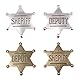 GTYHH 4 Sheriff’s Badge, Vintage -Gedenkmedaille, Kleidung Accessoires, Rollenspiele, Partygeschenk.