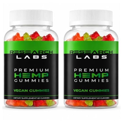 Research Labs - Premium Hemp Gummies 120 Count, 2 Fer 1 Ad