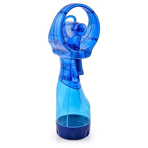 O2COOL Deluxe Misting Personal Fan, 2.5", Dark Blue