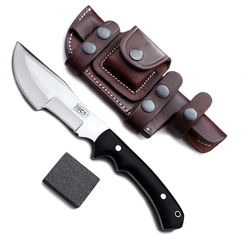 GCS Handmade G10 Handle D2 Tool Steel Tactical knife Hunting Knife TrackerKnife with leather sheath Full tang blade designed for Hunting & EDC GCS 11 - GCS Knives