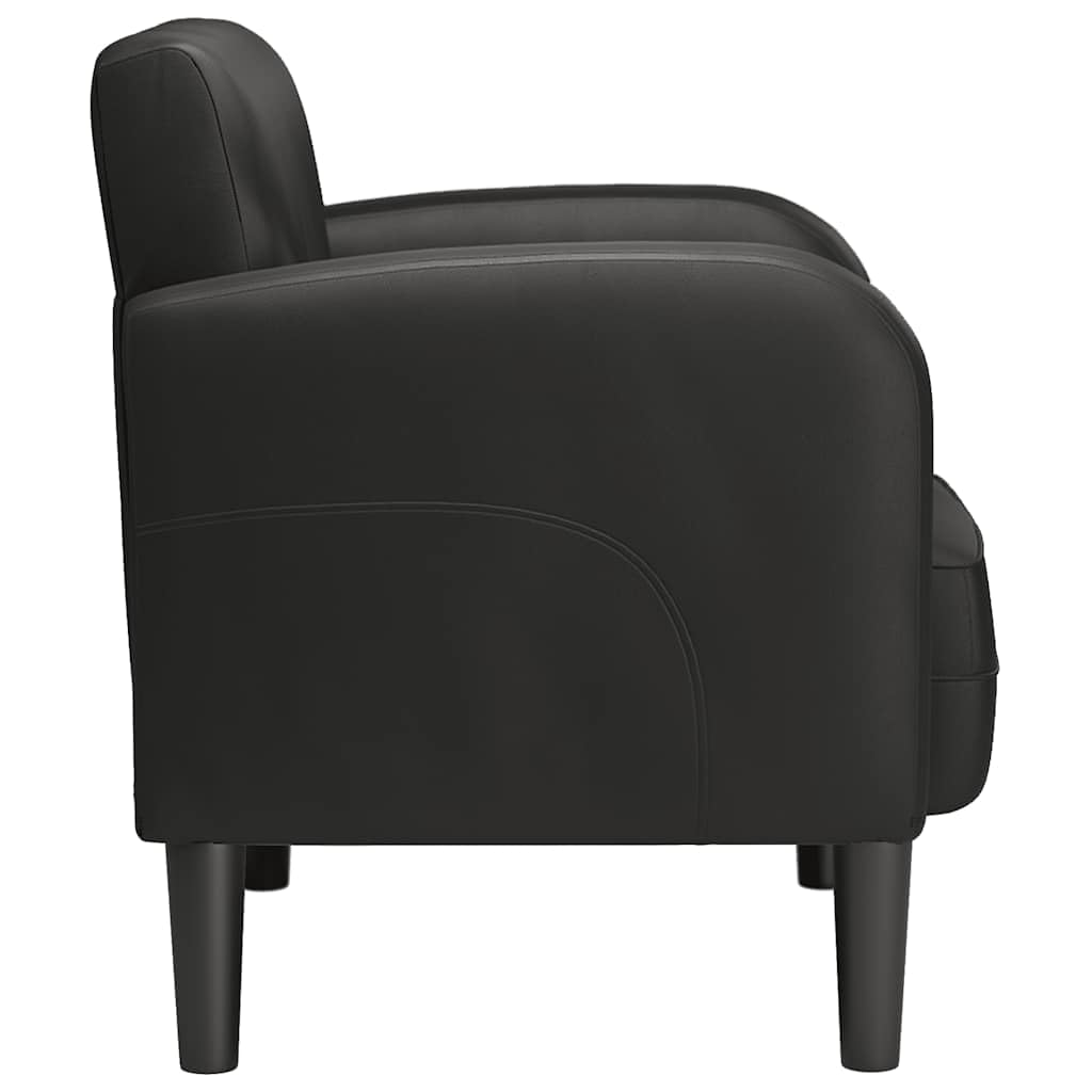 vidaXL Sessel mit Armlehnen Schwarz 54 cm Kunstleder, Sofasessel, Fernsehsessel, Relaxsessel, Einzelsofa, Relaxsofa, Wohnzimmer Sessel