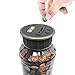 Teacher's Choice Digital Coin Bank, Savings Jar, and Piggy Bank | Automatic Coin Counter Totals All U.S. Coins Including Dollars and Half Dollars - Original Style, Clear Jar w/Grey Lid